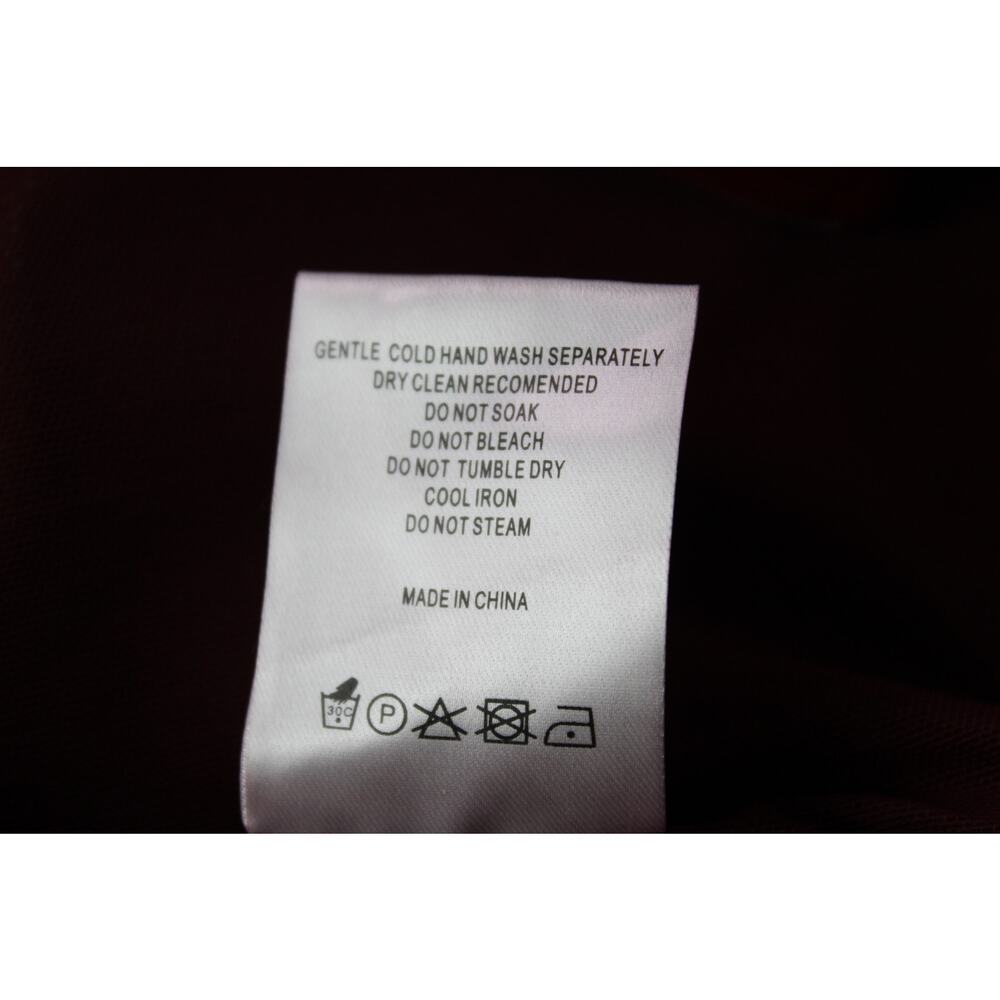 White Fox Well Behaved bustier vegan leather tube top gathered burgundy XS - Picture 6 of 10